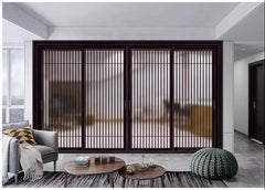 american standard wood color double glass aluminum sliding door and windows on China WDMA