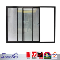 australian standard glass aluminium balcony partition sliding doors on China WDMA