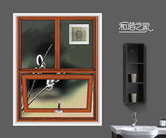 bottom single hung nz certified most popular double glass aluminium tilt turn window on China WDMA