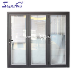 canada standard dade test Economic exterior glass folding aluminum door for sale on China WDMA