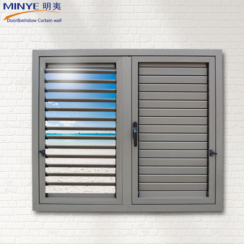 china top high quality aluminum profile with crank devices shutter louver window on China WDMA