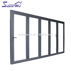 competitive price china market external folding patio doors aluminum bifolding door on China WDMA