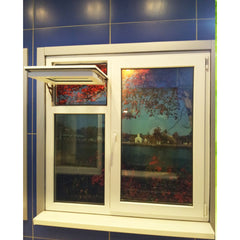 cost-effective pvc french window design Professional safe durable glass pvc casement window with mosquito screen on China WDMA