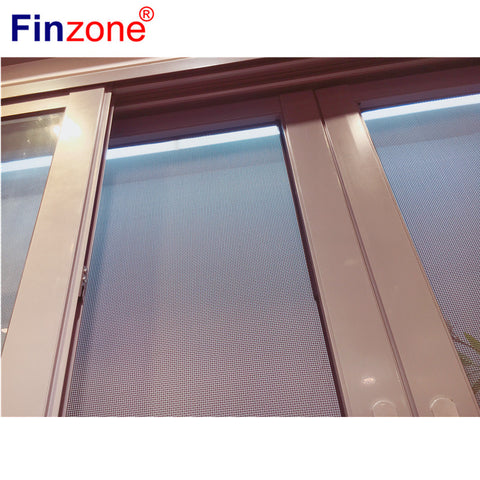 cost efficient thermal break bridge fancy handle soundproof aluminum sliding glass window with stainless steel screen on China WDMA