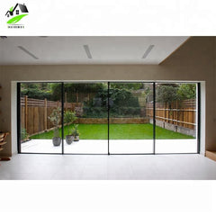 custom latest main designs narrow aluminium frame glass sliding stacking doors on China WDMA