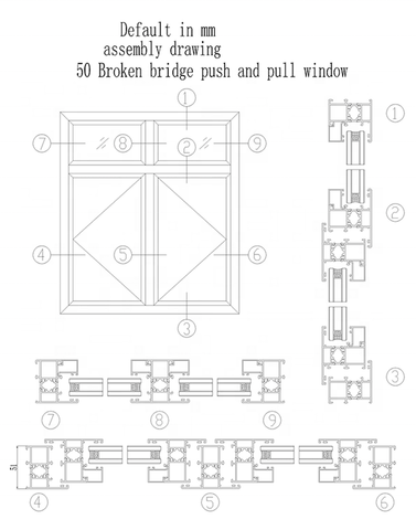 customization aluminium windows and doors wall aluminium extrusion profiles accessories sliding window frame on China WDMA