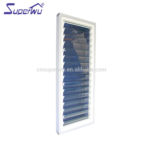 customized aluminum frame glass movable louvre window on China WDMA