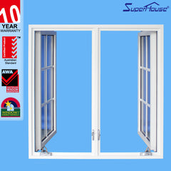 double glazed American crank aluminum casement windows with retractable flynet on China WDMA