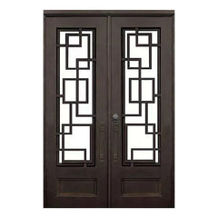 exterior safety front entry double glazed sliding swing iron glass wrought doors near me modern on China WDMA