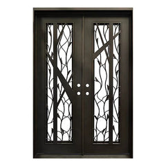 exterior safety front entry double glazed sliding swing iron glass wrought doors near me modern on China WDMA