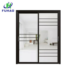 external exterior aluminum fitting aluminium sliding glass stacking doors Aluminium double track sliding door on China WDMA