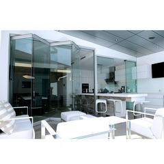 frameless folding safety glass bifold windows price on China WDMA