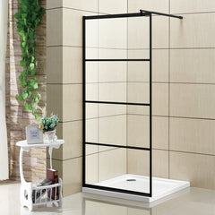 french diamond shaped 3 sided glass shower enclosure with black frame and hinge door on China WDMA