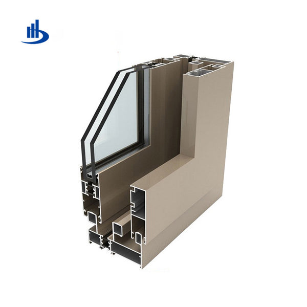 gold anodized aluminum frame glass profile for sliding door on China WDMA