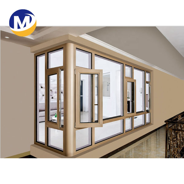 high quality Profile French Picture Aluminum alloy frame double glass casement Window And Door on China WDMA