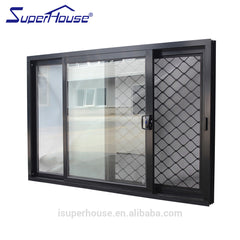 high security AS2047 standard single pane sliding windows with double glass on China WDMA