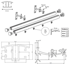 hospital ceiling Double curtain track accessories curtain track with pulley system on China WDMA