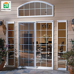 industrial trackless interior black Sliding French Doors aluminium 4 Panel Interior Doors Glass Patio sliding Doors on China WDMA