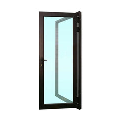 modern entry double leaf aluminum frame glass casement door or upvc door on China WDMA