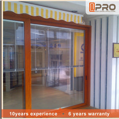 modern exterior doors aluminium framed sliding glass door with blinds on China WDMA