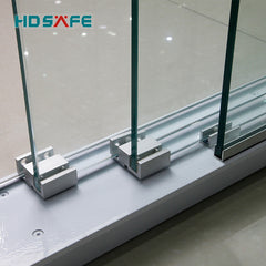 new design tempered soft closing frameless sliding glass door hardware system on China WDMA