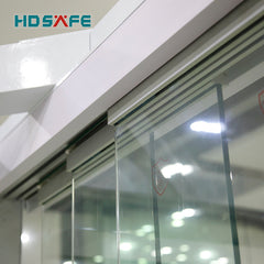 new design tempered soft closing frameless sliding glass door hardware system on China WDMA