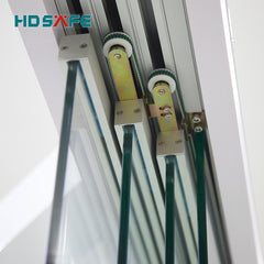 new design tempered soft closing frameless sliding glass door hardware system on China WDMA