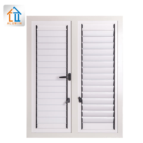 outdoor aluminum louvers exterior plantation shutters window supplier metal security shutters for windows on China WDMA