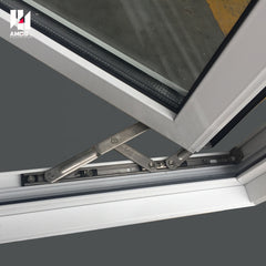 philippines price double glazing black aluminum framed glass casement window on China WDMA