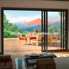 space saving aluminium profile sliding window 3 panel sliding door folding door on China WDMA