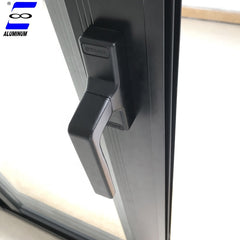 standard commercial double glass french aluminum casement door with German hardware on China WDMA