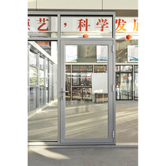 standard commercial double glass french casement door Aluminum alloy frame Hinged doors for Bathroom Toilet on China WDMA