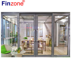 super smooth light insulation thermal break thermal bridge aluminum profile interior front sliding glass door double glazing on China WDMA