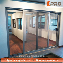 telescoping sliding mirror closet doors triple track aluminum powder sliding door on China WDMA