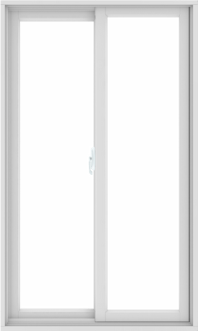 WDMA 36X60 (35.5 x 59.5 inch) White uPVC/Vinyl Sliding Window without Grids Interior