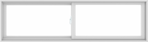 WDMA 84X24 (83.5 x 23.5 inch) White uPVC/Vinyl Sliding Window without Grids Interior