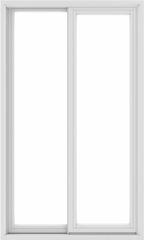 WDMA 36X60 (35.5 x 59.5 inch) White uPVC/Vinyl Sliding Window without Grids Exterior