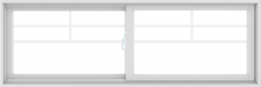 WDMA 72X24 (71.5 x 23.5 inch) White uPVC/Vinyl Sliding Window with Top Colonial Grids Grilles