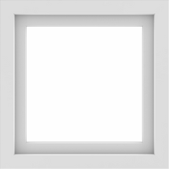 WDMA 24x24 (23.5 x 23.5 inch) White uPVC/Vinyl Picture Window without Grids Interior