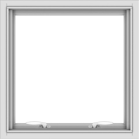 WDMA 24x24 (23.5 x 23.5 inch) White Aluminum Push out Awning Window without Grids Interior