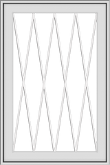 WDMA 24x36 (23.5 x 35.5 inch) White aluminum Push out Awning Window with Diamond Grids