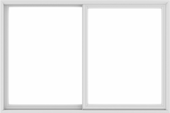 WDMA 72X48 (71.5 x 47.5 inch) White uPVC/Vinyl Sliding Window without Grids Exterior