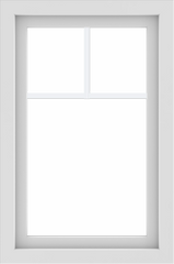 WDMA 24x36 (23.5 x 35.5 inch) black uPVC/Vinyl Picture Window with Fractional Grilles Exterior