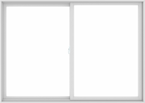 WDMA 84X60 (83.5 x 59.5 inch) White uPVC/Vinyl Sliding Window without Grids Interior