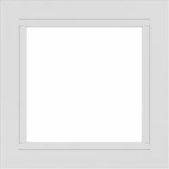 WDMA 24x24 (23.5 x 23.5 inch) White uPVC/Vinyl Picture Window without grids exterior