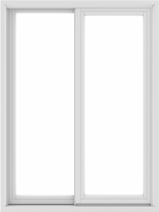 WDMA 36X48 (35.5 x 47.5 inch) White uPVC/Vinyl Sliding Window without Grids Exterior