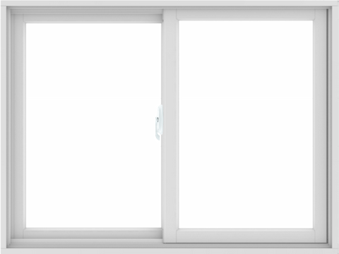 WDMA 48X36 (47.5 x 35.5 inch) White uPVC/Vinyl Sliding Window without Grids Interior