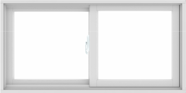 WDMA 48X24 (47.5 x 23.5 inch) White uPVC/Vinyl Sliding Window without Grids Interior