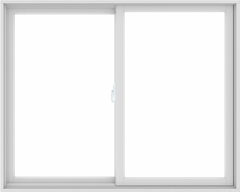 WDMA 60X48 (59.5 x 47.5 inch) White uPVC/Vinyl Sliding Window without Grids Interior