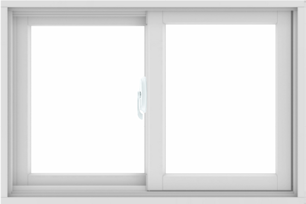 WDMA 36X24 (35.5 x 23.5 inch) White uPVC/Vinyl Sliding Window without Grids Interior